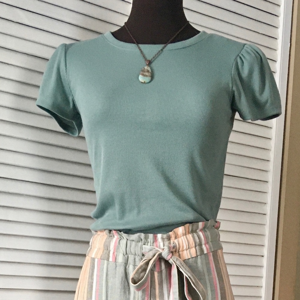 Sage s/s Top Blouse